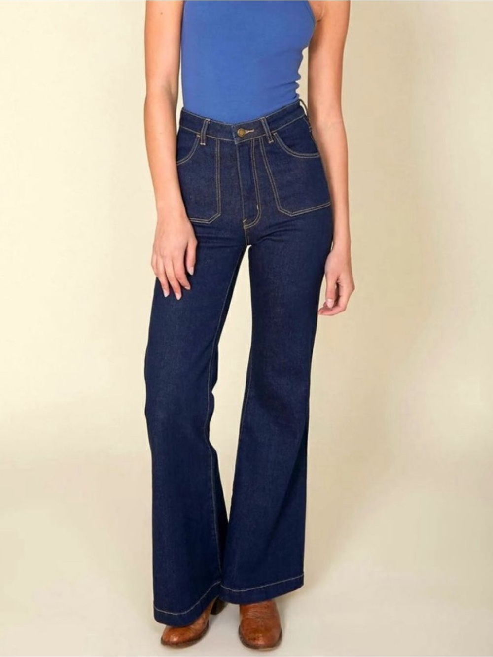 Rolla’s East Coast Flare High Rise Jeans Size 29 Dark Denim Bell Bottoms